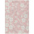 10' X 14' Pink Ivory And Gray Floral Washable Indoor Outdoor Area Rug - Pink, Ivory, Gray