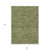 9' X 12' Olive Green And Light Green Abstract Washable Indoor Outdoor Area Rug