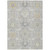 10' X 14' Gray Ivory And Gold Damask Washable Indoor Outdoor Area Rug