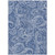 8' X 10' Navy Blue And Denim Blue Paisley Washable Indoor Outdoor Area Rug