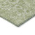 8' Green Blue And Ivory Round Floral Washable Indoor Outdoor Area Rug