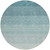 8' Teal Blue And Ivory Round Ombre Washable Indoor Outdoor Area Rug