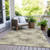 10' X 14' Beige Green And Ivory Polka Dot Washable Indoor Outdoor Area Rug