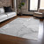 8' X 10' Gray Abstract Washable Non Skid Indoor Outdoor Area Rug Transitional Style - Gray Color