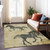 10' X 14' Gold And Charcoal Horse Washable Indoor Outdoor Area Rug