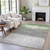 9' X 12' Fern Green And Gray Abstract Washable Indoor Outdoor Area Rug - Fern Green, Gray