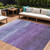 9' X 12' Purple And Lavender Abstract Washable Indoor Outdoor Area Rug - Purple, Lavender