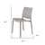 Set of Four Taupe Heavy Duty Plastic Outdoor Stacking Dining Chairs