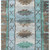 8' X 10' Brown And Teal Blue Tribal Washable Indoor Outdoor Area Rug