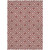 8' X 10' Merlot And Ivory Geometric Washable Indoor Outdoor Area Rug