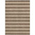 10' X 14' Coffee Striped Washable Non Skid Indoor Outdoor Area Rug