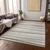 9' X 12' Ivory And Gray Striped Washable Indoor Outdoor Area Rug - Ivory, Gray