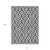 10' X 14' Black And Ivory Geometric Washable Indoor Outdoor Area Rug