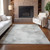 10' X 14' Silver Gray And Ivory Abstract Washable Indoor Outdoor Area Rug - Silver, Gray, Ivory