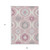 9' X 12' Pink Blush And Gray Medallion Washable Indoor Outdoor Area Rug