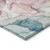 9' X 12' Blue Abstract Washable Non Skid Indoor Outdoor Area Rug
