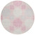 8' Pink Gray And Ivory Round Geometric Washable Indoor Outdoor Area Rug