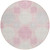8' Pink Gray And Ivory Round Geometric Washable Indoor Outdoor Area Rug