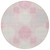 8' Pink Gray And Ivory Round Geometric Washable Indoor Outdoor Area Rug