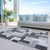 10' X 14' Silver Ivory And Charcoal Geometric Washable Indoor Outdoor Area Rug