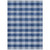 8' X 10' Navy Blue And Ivory Plaid Washable Indoor Outdoor Area Rug
