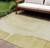 8' X 10' Gold Wheat And Beige Abstract Washable Indoor Outdoor Area Rug