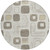 8' Beige Taupe And Tan Round Geometric Washable Indoor Outdoor Area Rug - Beige, Taupe, Tan