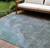 8' X 10' Blue And Gray Abstract Washable Indoor Outdoor Area Rug - Blue, Gray