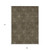 9' X 12' Brown And Beige Floral Washable Indoor Outdoor Area Rug