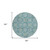 8' Teal Blue Gray And Gold Round Floral Washable Indoor Outdoor Area Rug