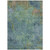 10' X 14' Blue Abstract Washable Indoor Outdoor Area Rug