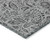 9' X 12' Gray Silver And Charcoal Floral Washable Indoor Outdoor Area Rug