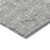 8' Gray And Silver Round Damask Washable Indoor Outdoor Area Rug