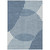8' X 10' Blue And Ivory Geometric Washable Indoor Outdoor Area Rug Transitional Style - Blue, Ivory Color