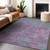 8' X 10' Lavender And Teal Blue Abstract Washable Indoor Outdoor Area Rug