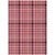 10' X 14' Red Black And Ivory Plaid Washable Indoor Outdoor Area Rug