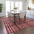 10' X 14' Red Black And Ivory Plaid Washable Indoor Outdoor Area Rug