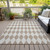10' X 14' Taupe And Ivory Geometric Washable Indoor Outdoor Area Rug