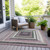 9' X 12' Blush Gray And Green Geometric Washable Indoor Outdoor Area Rug