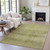 9' X 12' Artichoke Green And Ivory Geometric Washable Indoor Outdoor Area Rug - Artichoke Green, Ivory
