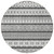 8' Gray Charcoal And Silver Round Quatrefoil Washable Indoor Outdoor Area Rug