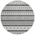 8' Gray Charcoal And Silver Round Quatrefoil Washable Indoor Outdoor Area Rug