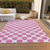 9' X 12' Blush And Ivory Polka Dot Washable Indoor Outdoor Area Rug