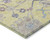 8' X 10' Yellow Lavender And Denim Blue Floral Washable Indoor Outdoor Area Rug