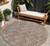 8' Brown And Beige Round Geometric Washable Indoor Outdoor Area Rug - 608219106393