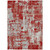 10' X 14' Red Gray And Ivory Abstract Washable Indoor Outdoor Area Rug