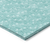8' Round Turquoise Round Geometric Washable Non Skid Indoor Outdoor Area Rug