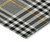 8' Black Gold And Ivory Round Plaid Washable Indoor Outdoor Area Rug