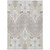 8' X 10' Ivory Beige And Taupe Ikat Washable Indoor Outdoor Area Rug