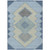 9' X 12' Denim Blue Gray And Brown Geometric Washable Indoor Outdoor Area Rug